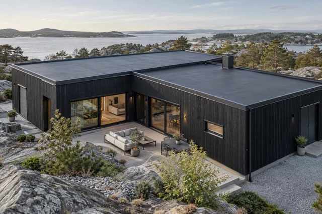 Illustrert hus med epdm.